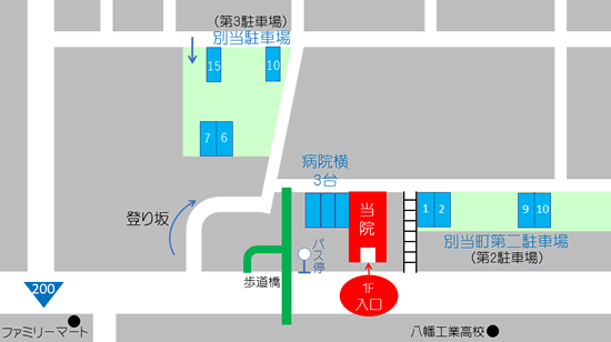 駐車場のご案内の地図